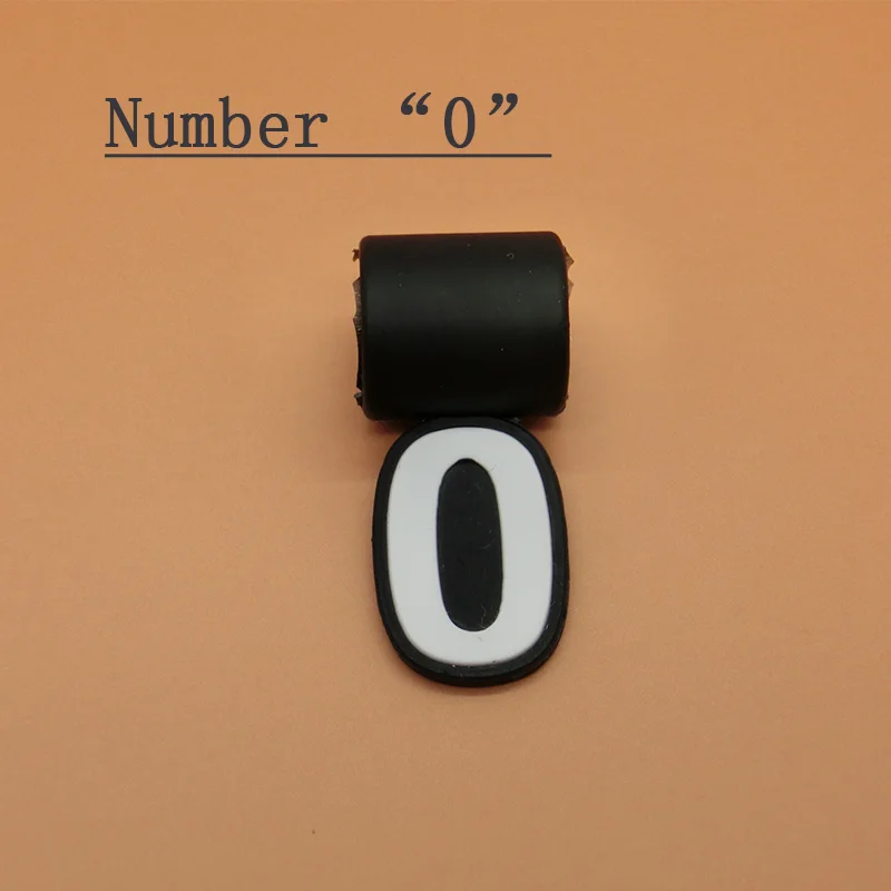 Number 0-9 Silicone Pendant Great For Baseball Titanium Necklace