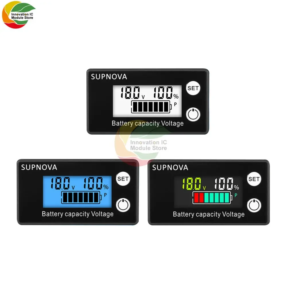 6133A DC8-100V Battery Capacity Indicator LCD Digital Power Meter Lead-acid Lithium LiFe PO4 Voltage Tester for Car Motorcycle