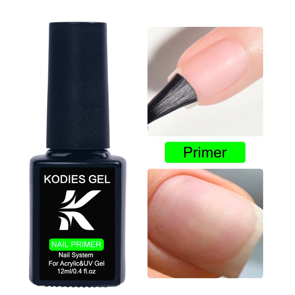 Kodies Gel 2 Stuks Nagel Primer Basis Dehydrator Set 12Ml Snelle Droge Prep Primer Bond Gel Nagellak Acryl Nagels Systeem Lijm