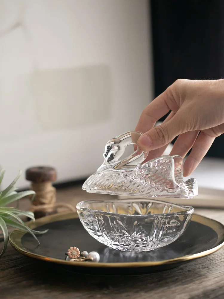 Glass Storage Jar Animal Sculpture Desktop Decoration Toothpick Holder Sugar Bowl and Salt BowlHome Decoration Desktop Ornaments