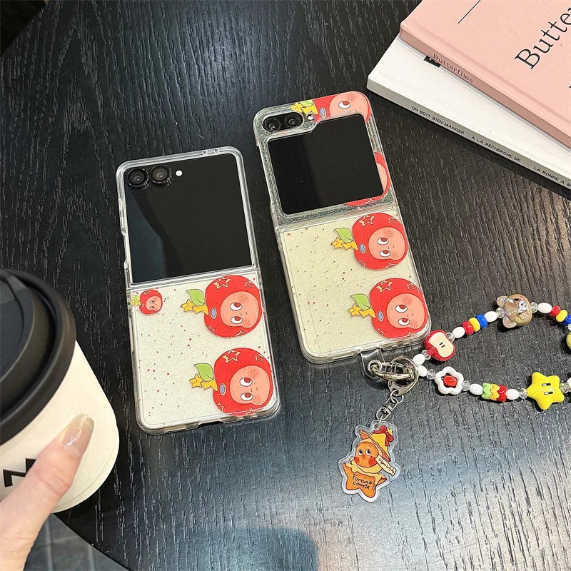 

Cute Cartoon Fruit Boy for Samsung Galaxy Z Flip 7 6 5 4 Protective Back Cover for ZFlip5 ZFlip6 ZFlip7 Case Shell
