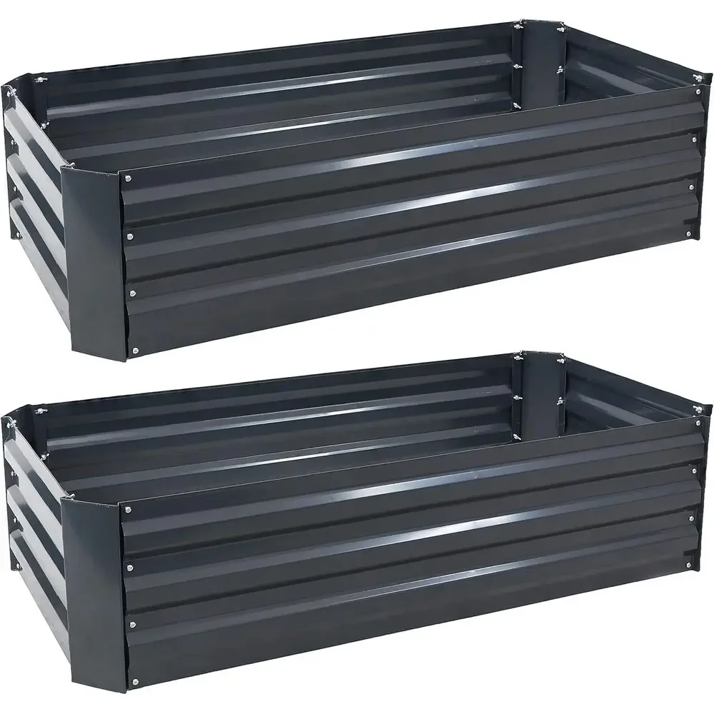 48-Inch Steel Raised Garden Beds - Ideal for Plants, Vegetables, and Flowers