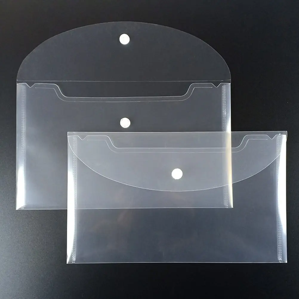 

20Pcs Transparent Document Organizer Bag Reusable PP Material Desktop File Storage Folder for Receipts Invoices Papers