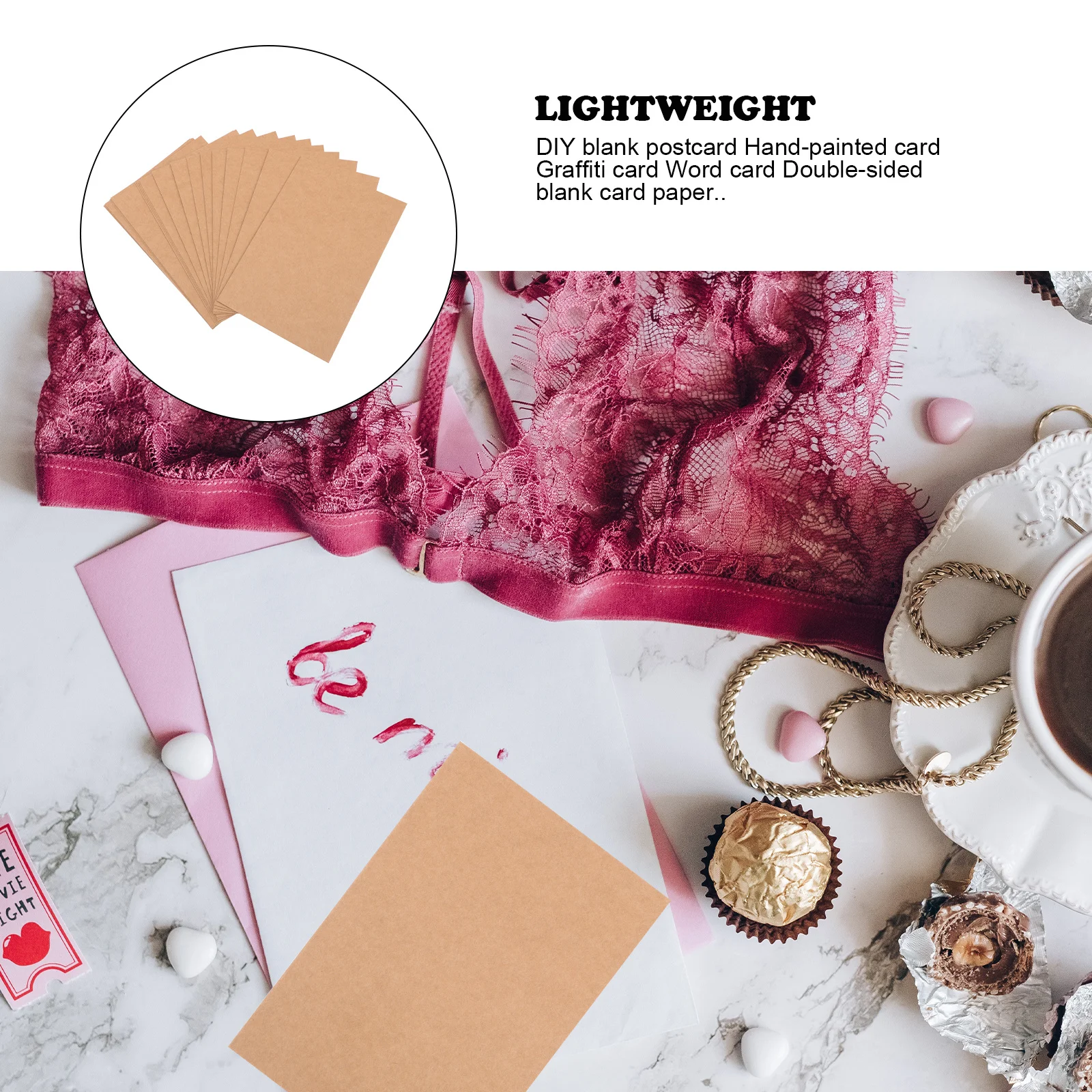 100 cartões postais em branco diy graffiti cartões pintados à mão cartões vazios de dupla face para estudantes escritores leitores acessório de estudante