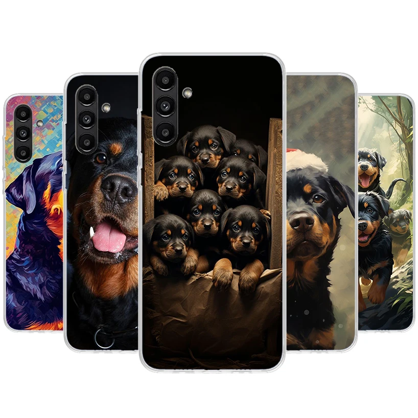 Rottweiler Dog Rottie Phone Case For Samsung Galaxy A55 A54 A53 A52 A15 A14 A13 A12 A35 A34 A33 A32 A25 A24 A23 A22 A04S A03S A0