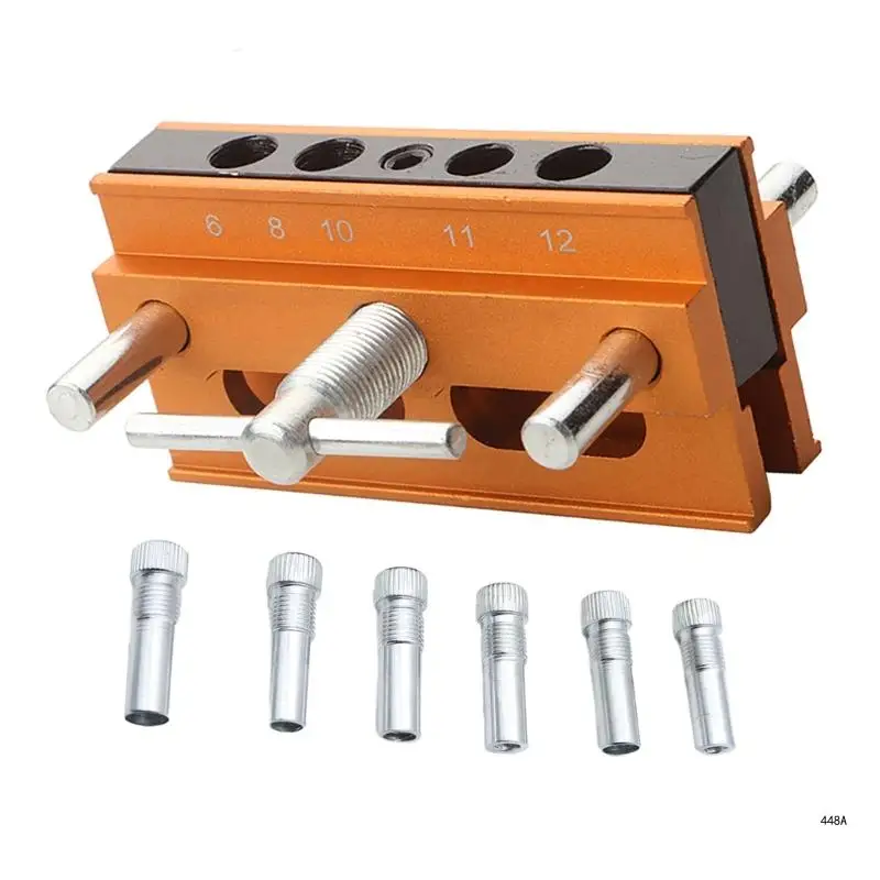 Self Centering Doweling Jig Kits Drill Guide Metric Standard Size Portable Drilling Guide Woodworking Hole Positioning