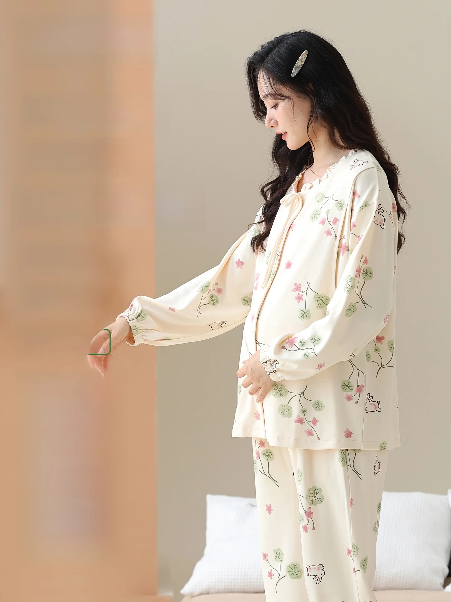 maternity-sleepwear-long-sleeve-thin-set-home-clothes-for-women-summer-spring-autumn-breastfeeding-clothing-soft-cotton-blend