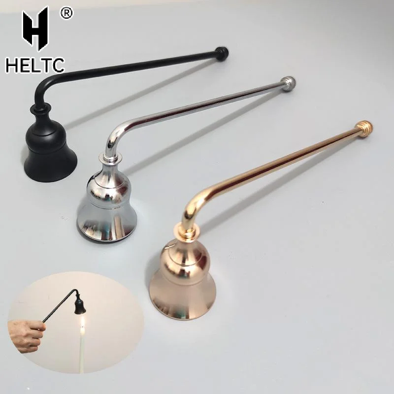 1pc Candle Damper Candle Stainless Tool Long Handle Bell Extinguisher Accessory Wicks Out Steel Extinguish Putting Accessories