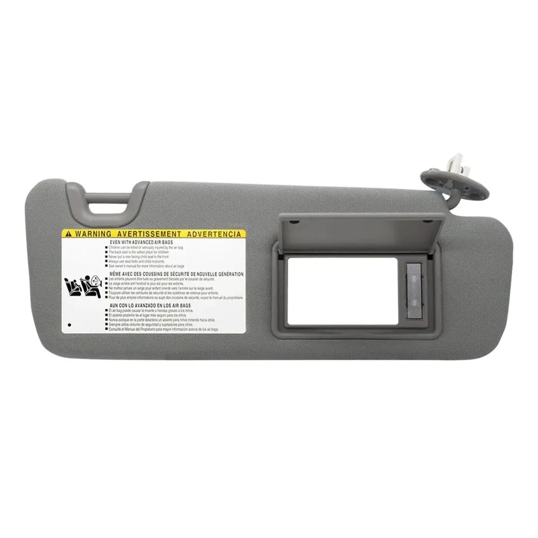 74310-0E074-A0 Visiera parasole destra con luce cosmetica adatta per Toyota Kluger Highlander 2014 2015 2016 2017 2018 2019 Grigio