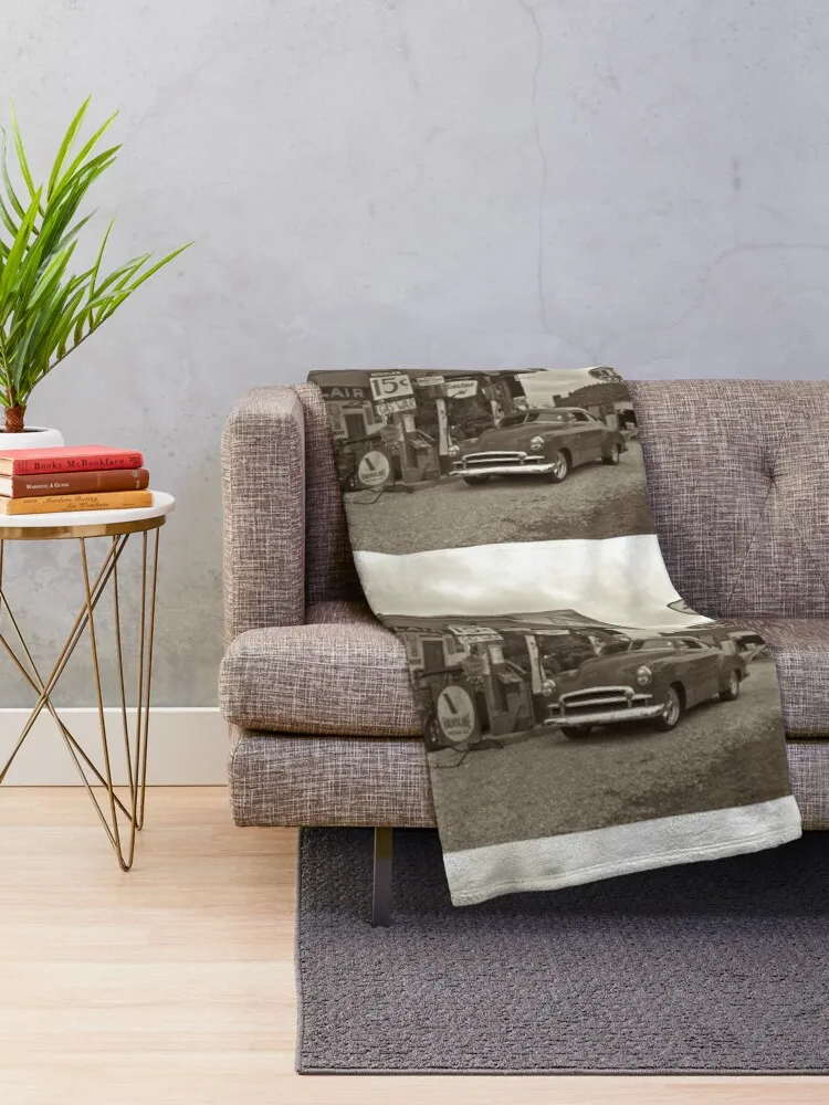 Old Gas Station Throw Blanket Sofa Beautifuls Blankets