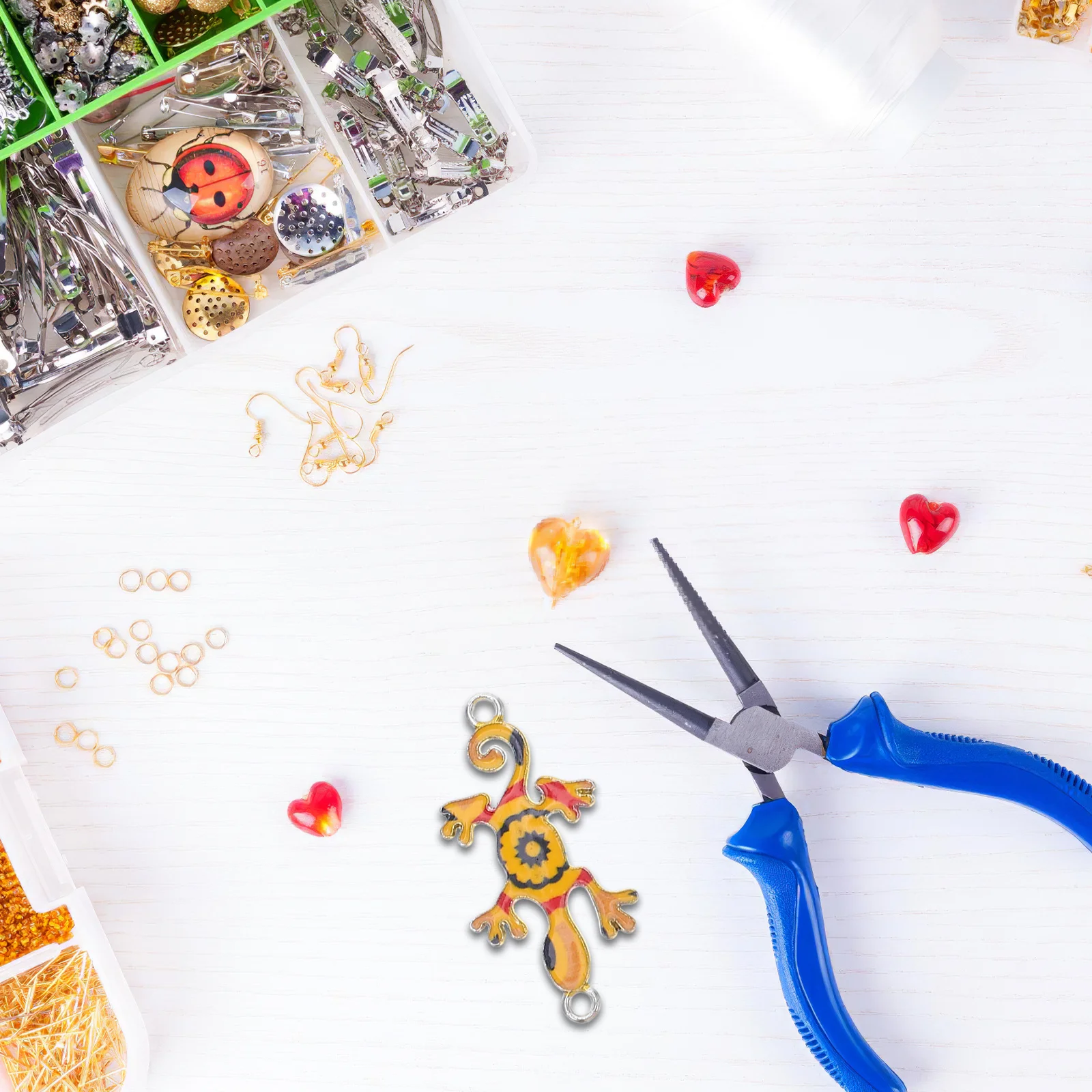 

30Pcs Alloy Gecko Charm Animal Pendant Mini Charms for Bracelet Necklace Earring Jewelry Making Supplies DIY Gecko Charms