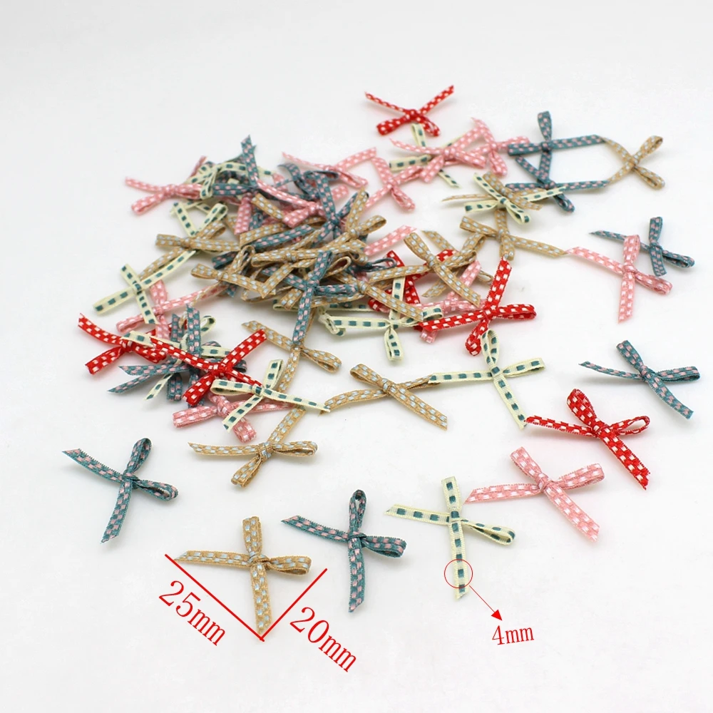 โบว์ผ้าซาตินโพลีเอสเตอร์ขนาดเล - Embellishments For Scrapbooking บทวิจารณ์และราคา