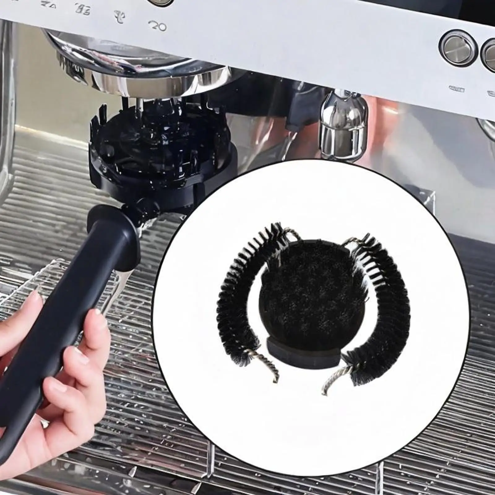 Espresso Cleaning Brush Cafe Kitchen Convenient Home Accessories Stable Soft Coffee Cleaning Tool Grouphead Brush Detachable