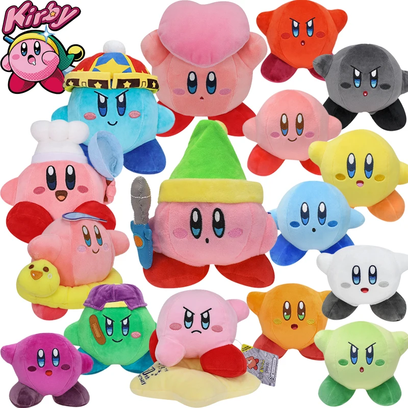 

New Kawaii Anime Star Kirby Plush Toys Sword Kirby Plush Doll Pillow Room Decoration Toys for Kids Christmas Birthday Gift