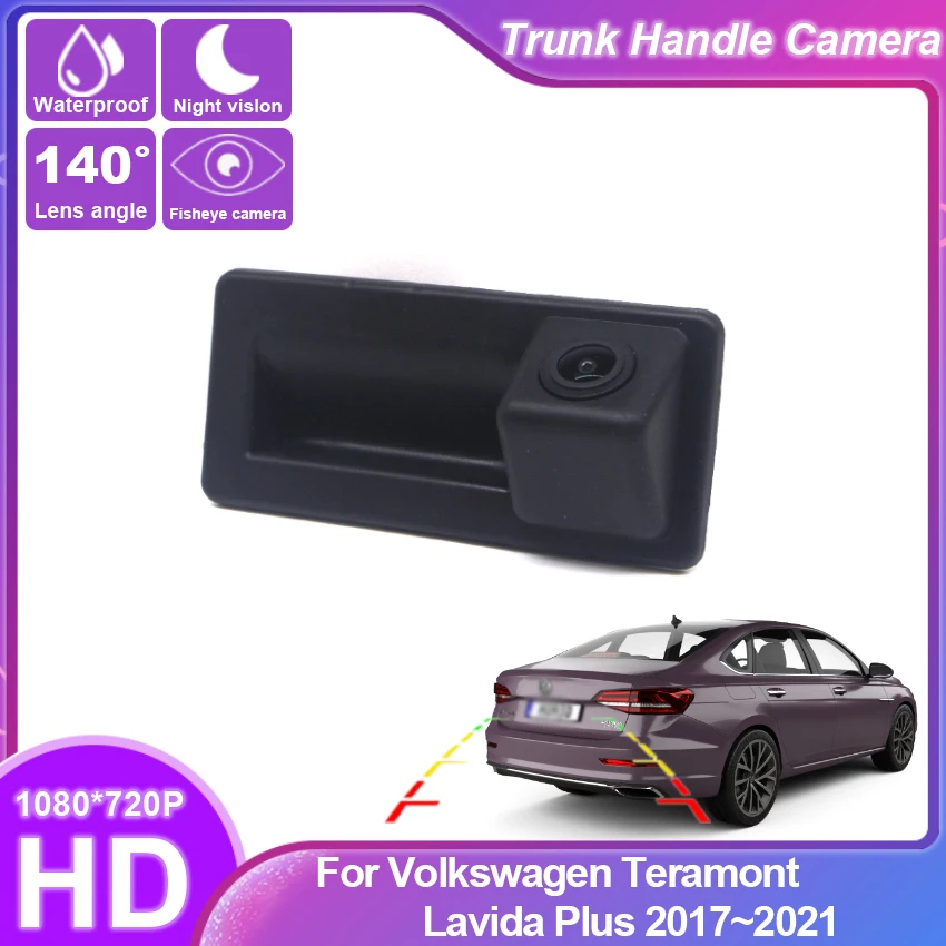 

HD Rear View Waterproof High quality Camera For Volkswagen Teramont Lavida Plus 2017~2021 Trunk Handle Camera backup camera