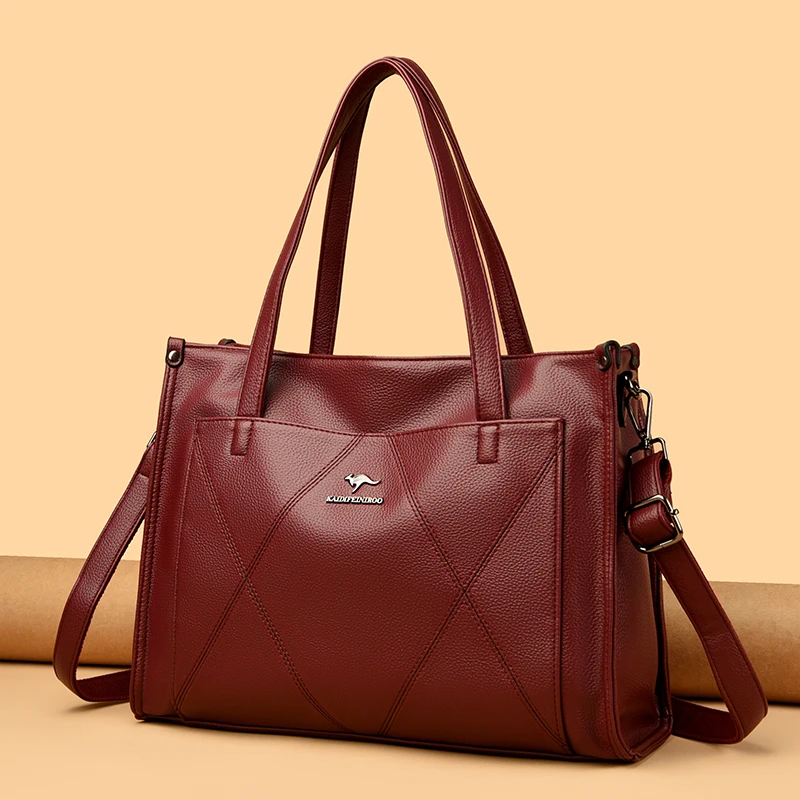 Borsa a tracolla da donna di marca genuina borse a tracolla in morbida pelle di alta qualità per donna borsa di lusso da donna Casual Tote Sac 2024