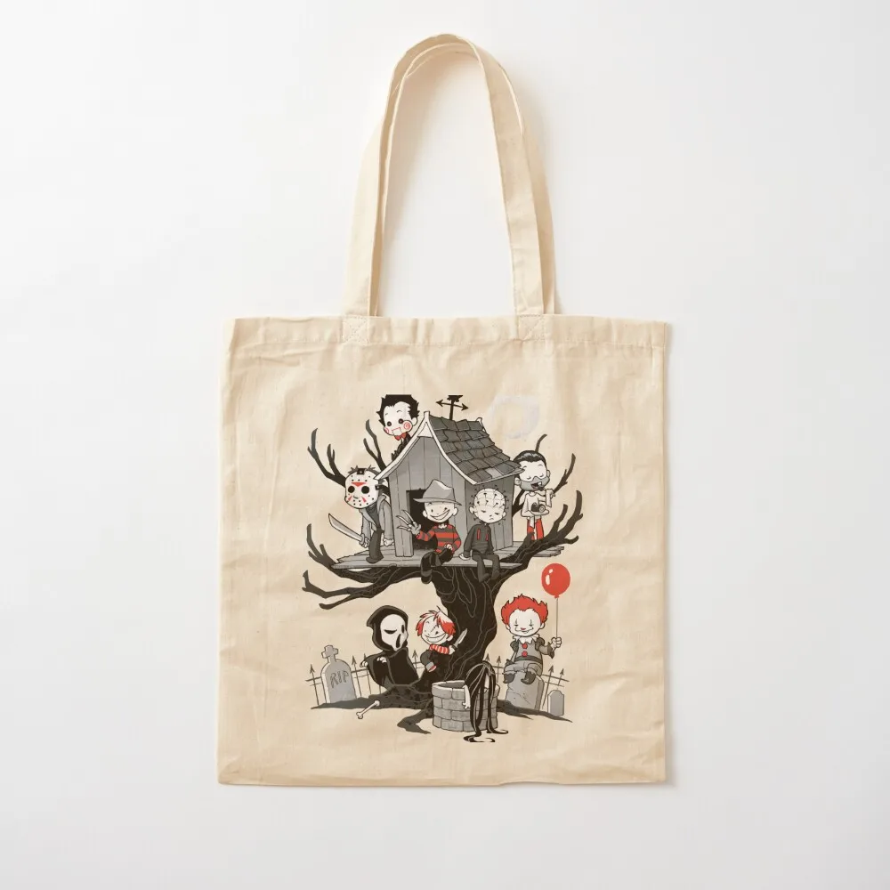 

Horror House Tote Bag bag for beach woman shopping bag Canvas shoulder Canvas Tote