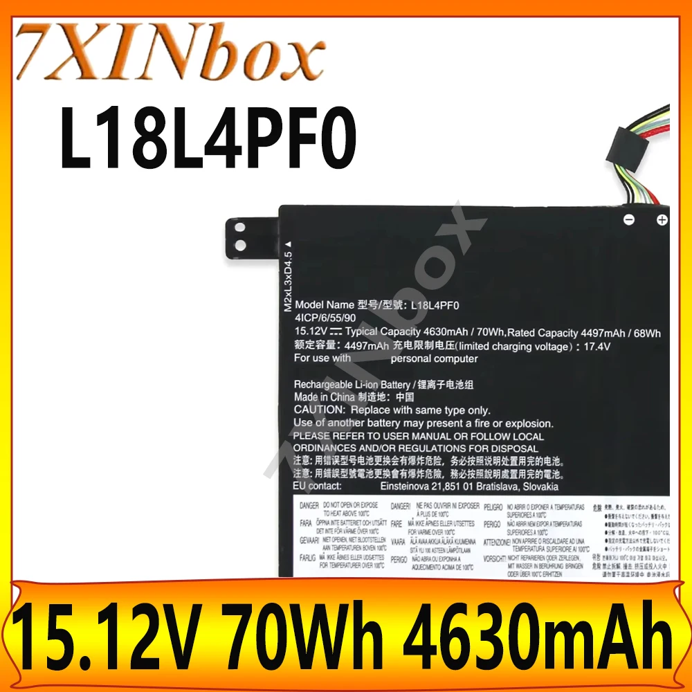 

7XINbox L18L4PF0 L18M4PF5 L18L4PF4 15,12 В 70 Втч 4630 мАч Аккумулятор для ноутбука Lenovo Xiao Xin AIR15-2019 S540-15IML/IWL S540-15IWL