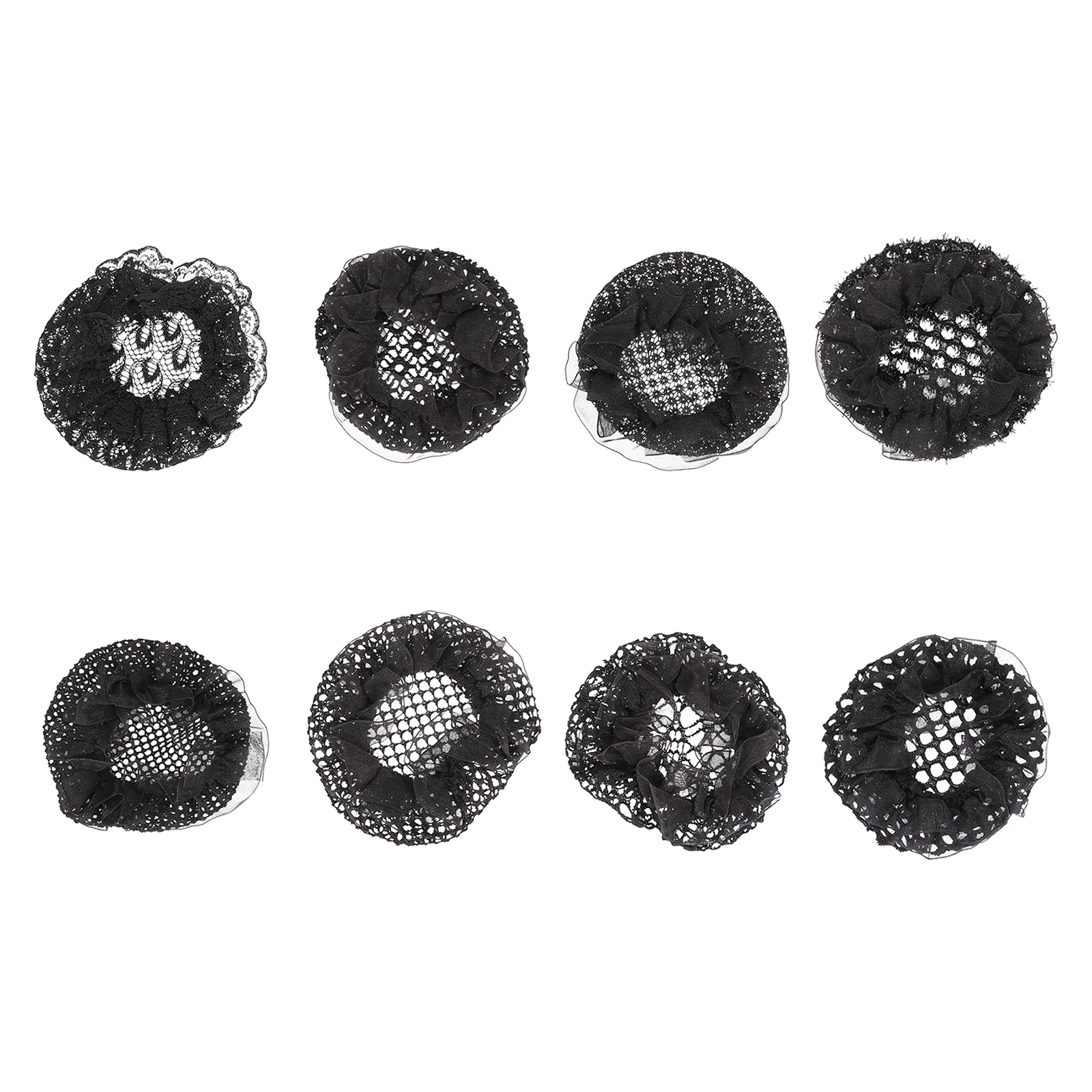 

8pcs Invisible Hairnets For Women Dancer Hair Holders Elastic Reusable Bun Hairnet Headwear Professional Dance Snood Hairnet