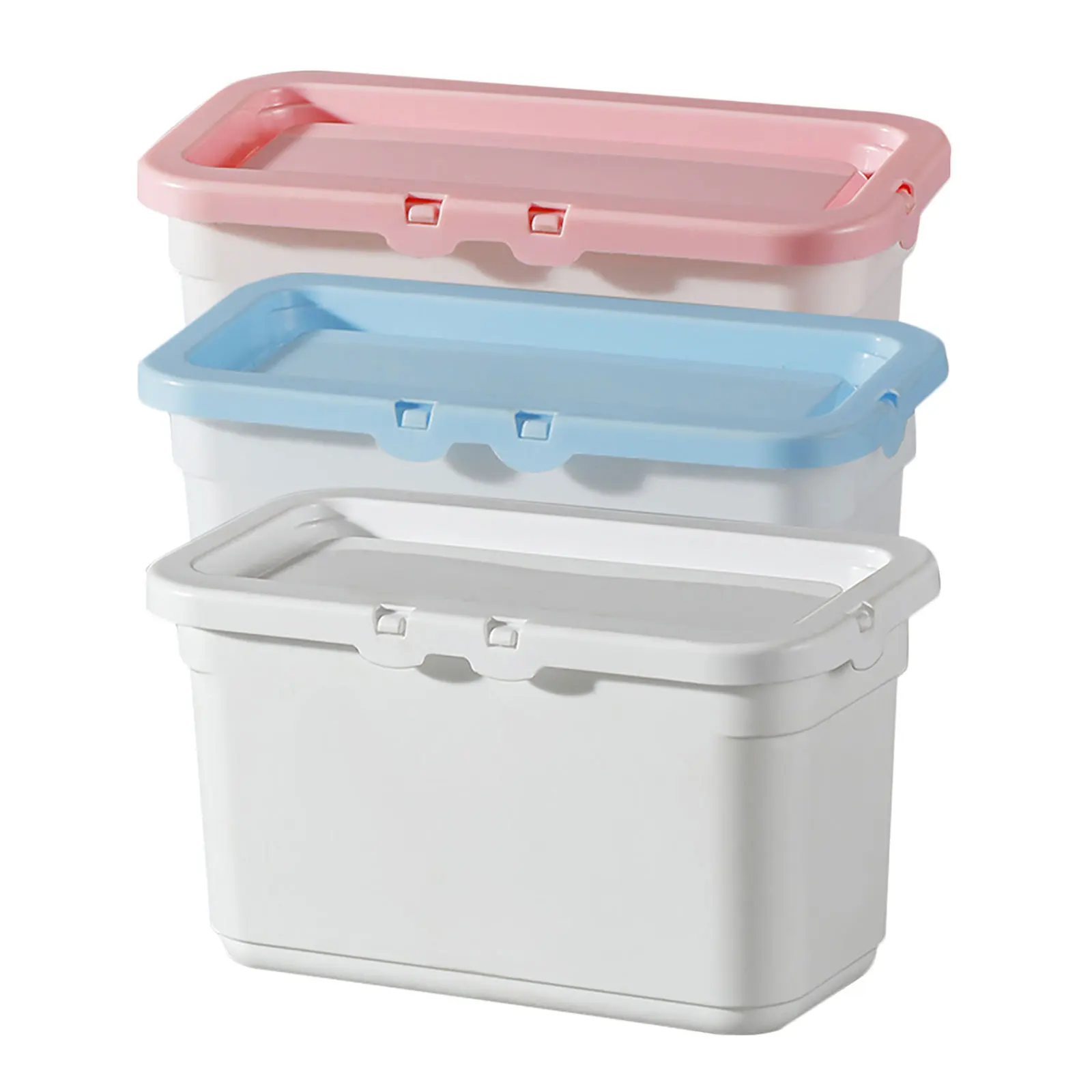

3 Pcs Plastic Containers with Lids Scent Beads Bucket Washing Powder Storage Jars Laundry Detergent Holder