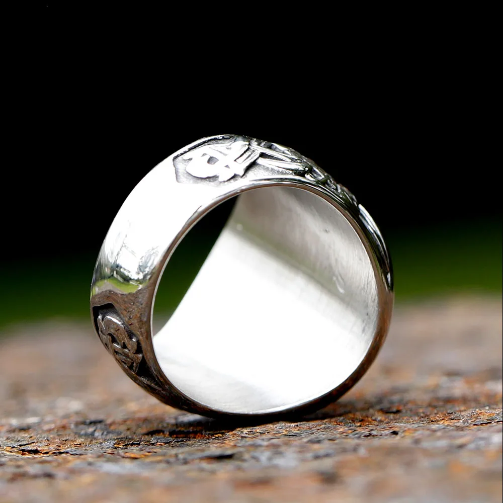 2023 New Design Stainless Steel  Warrior Odin ship ringAmulet Jewelry Fashion Punk High Quality Jewelry for gift free shipping