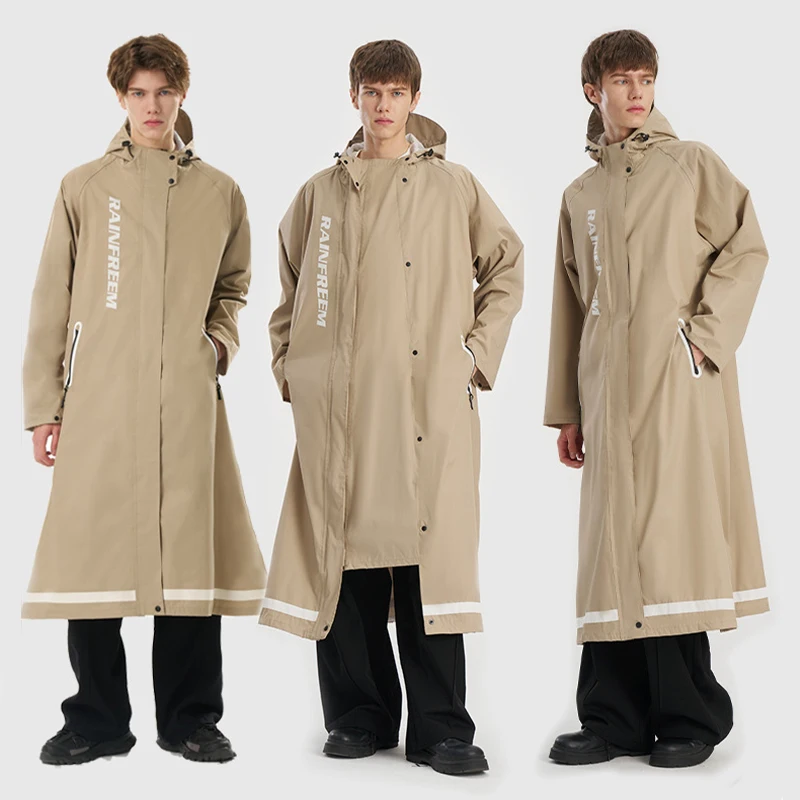 Women's Full Body Rain Proof Poncho Motorcycle Rider Electric Bicycle Men's Raincoat Girl One-piece Windbreaker Style Raincoat