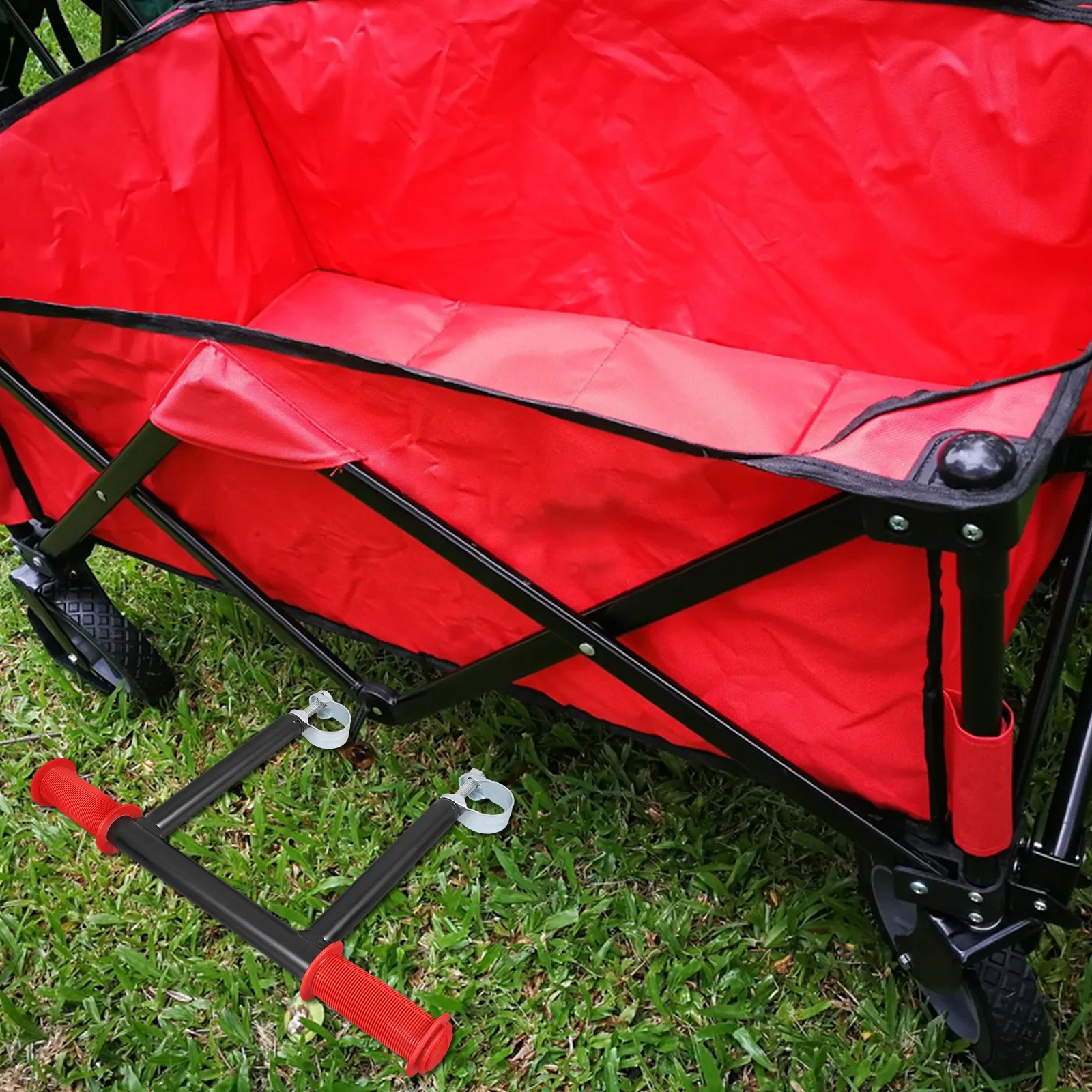 

Ergonomic Camping Cart Handle 28mm Diameter Replacement for Wagon Stroller Compact Outdoor Trolley Supplies