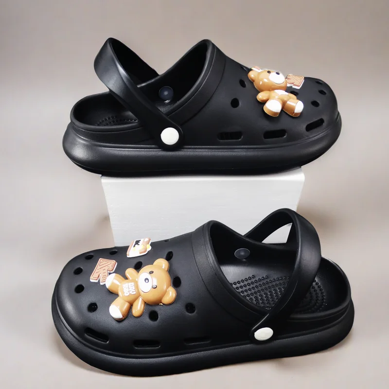 Summer Frenzy Slippers Soft Beach Cloud Platform Bear Slipper Men Shoes Indoor Bathroom Slides Outside EVA Sandals Ultra-Soft