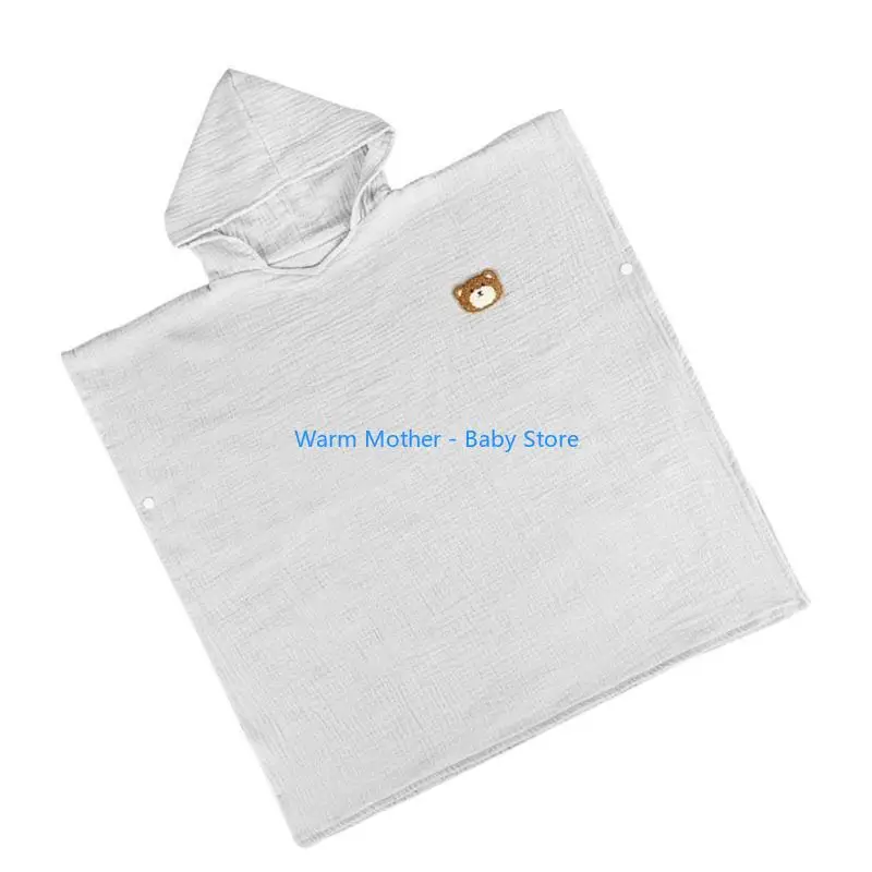 

Хлопковое полотенце с капюшоном для детей, быстрое впитывание и воздушное комфортное полотенце-накидка с капюшоном, красочное и