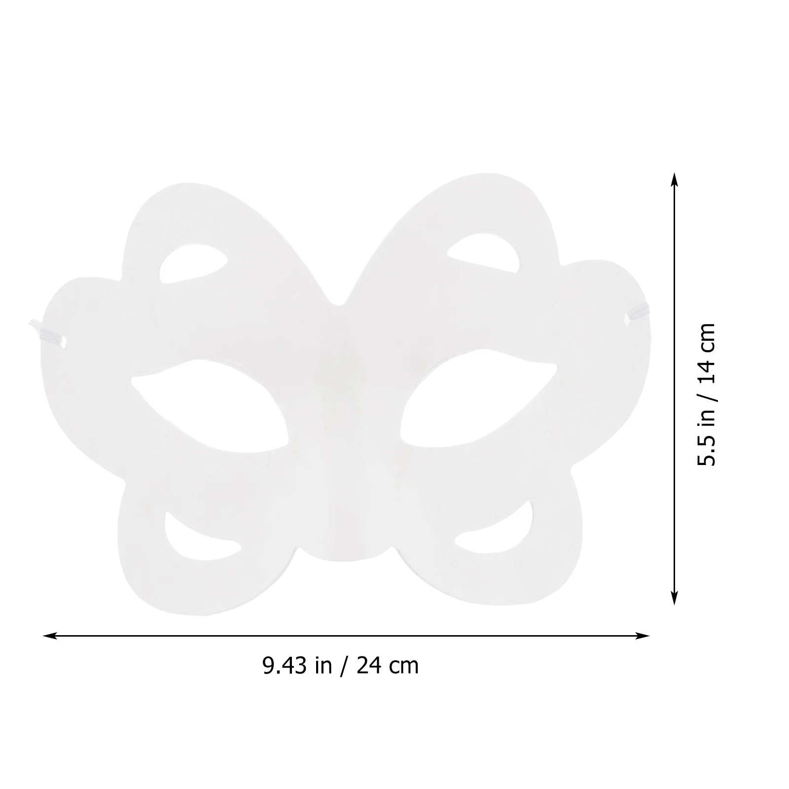 

6 Pcs Butterfly Mask Masquerade Pulp Blank Halloween Diy White Cosplay Masks for