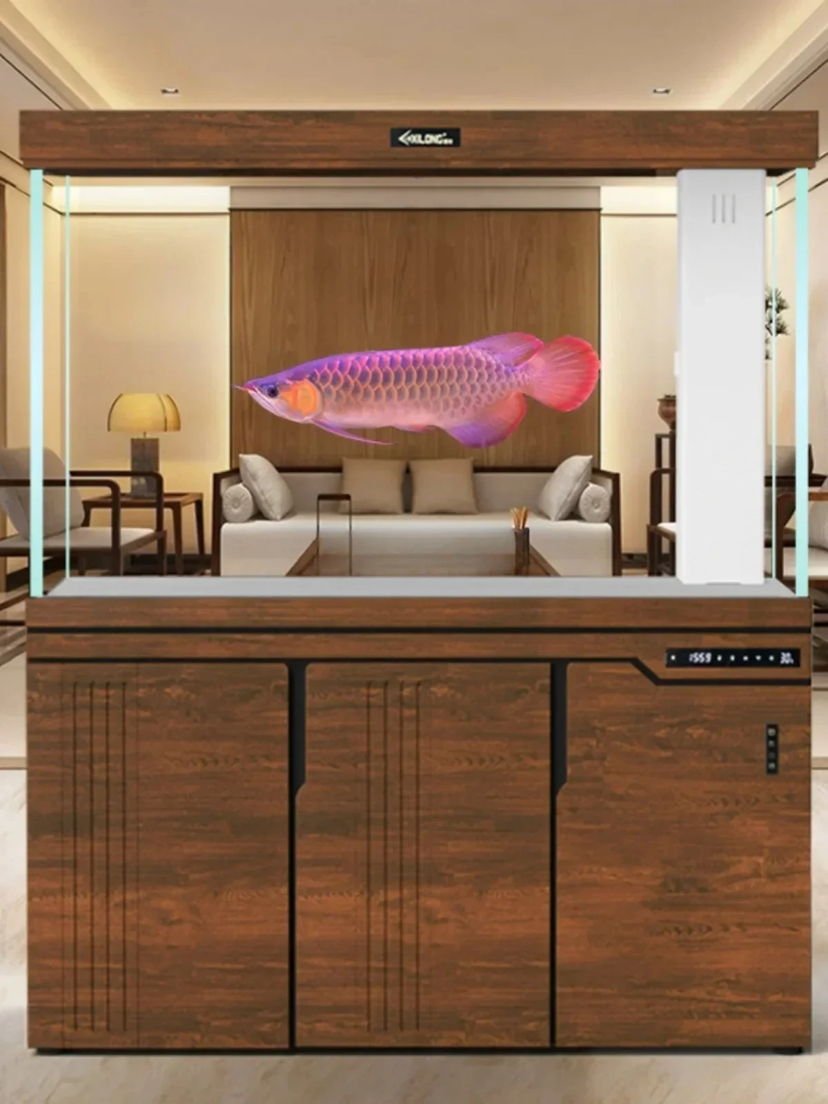 

Аквариум AALiving Room Large Floor Household Dragon Fish Tank Medium Change Water Gold Crystal Super White для дома, большой, напольный, для драконьих рыб, с функцией смены воды, супербелый, хрустальный