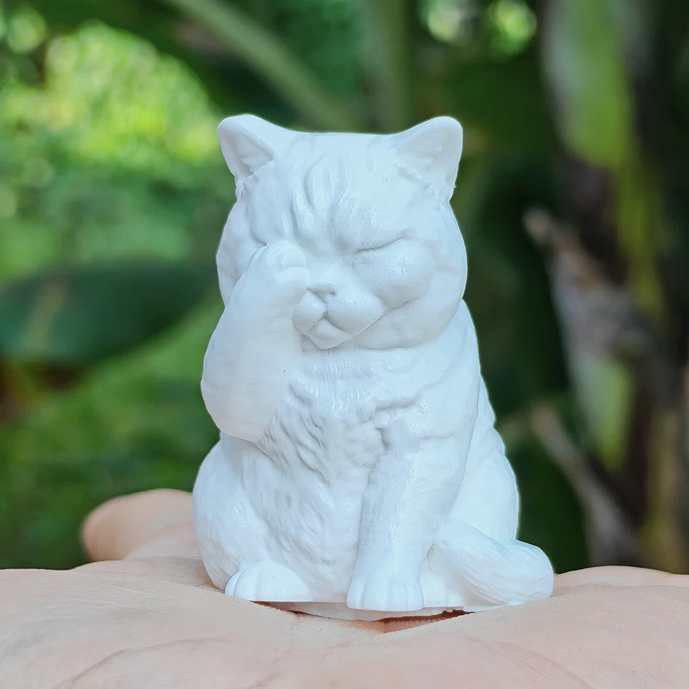 1.8 Inch Cat Sculpture, Resin Material, Animal Theme, Modern Style, Suitable for Christmas Gifts, Creative Desktop Ornaments, Home Decoration, Office Decoration, Back-To-School Season Gifts, Study Room, Birthday Gifts