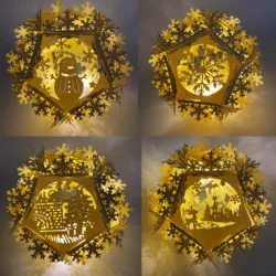 Christmas Cutting Dies 3D Luminary Globe Lantern Paper Cutout Home Decorations DIY Gift 2023 New Arrivals