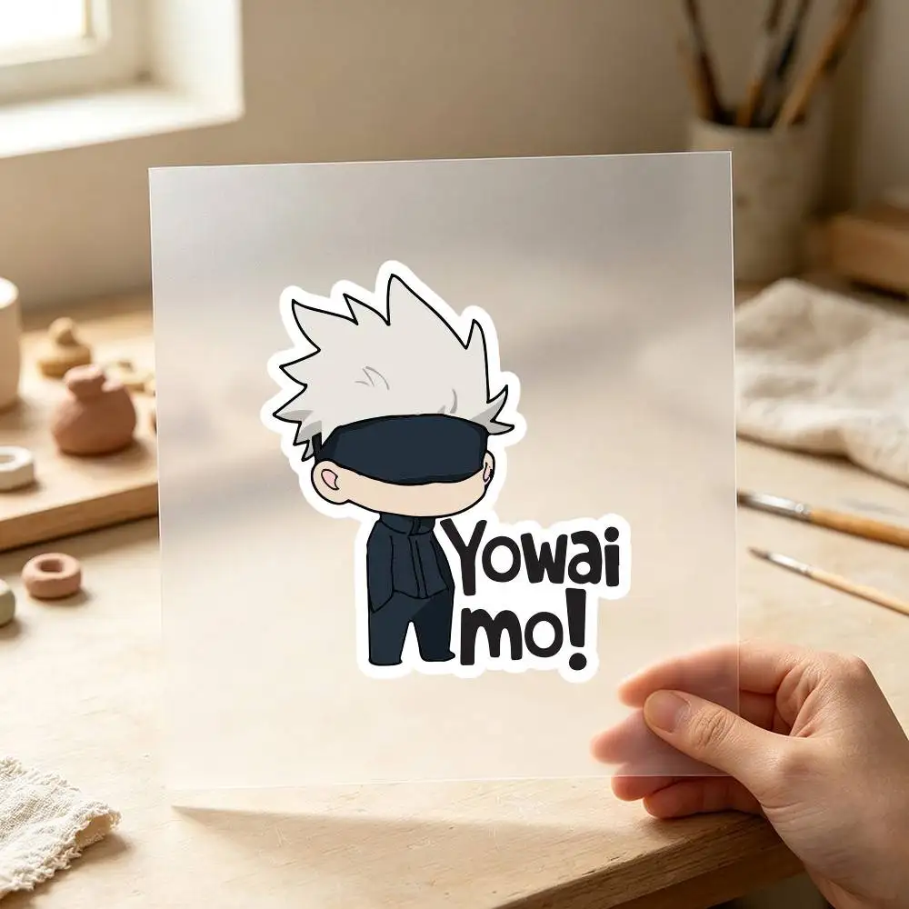 Anime Yowai Mo Waterproof Stickers For Decorating Car Windows Motorcycles And Computers.