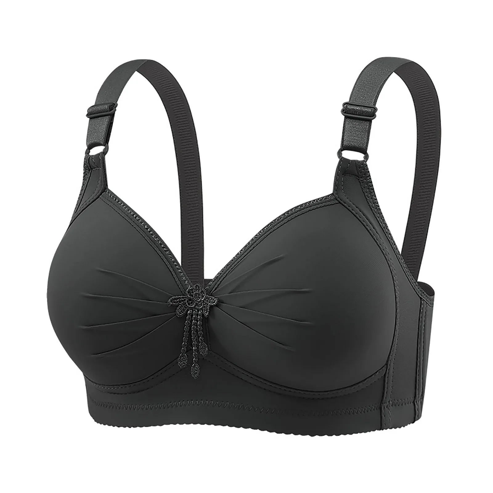 

Сплошной цвет, нежный кулон, нестальное кольцо, сборный бюстгальтер, мембранный дышащий бюстгальтер на пуговицах сзади, регулируемые бретели, женское нижнее белье