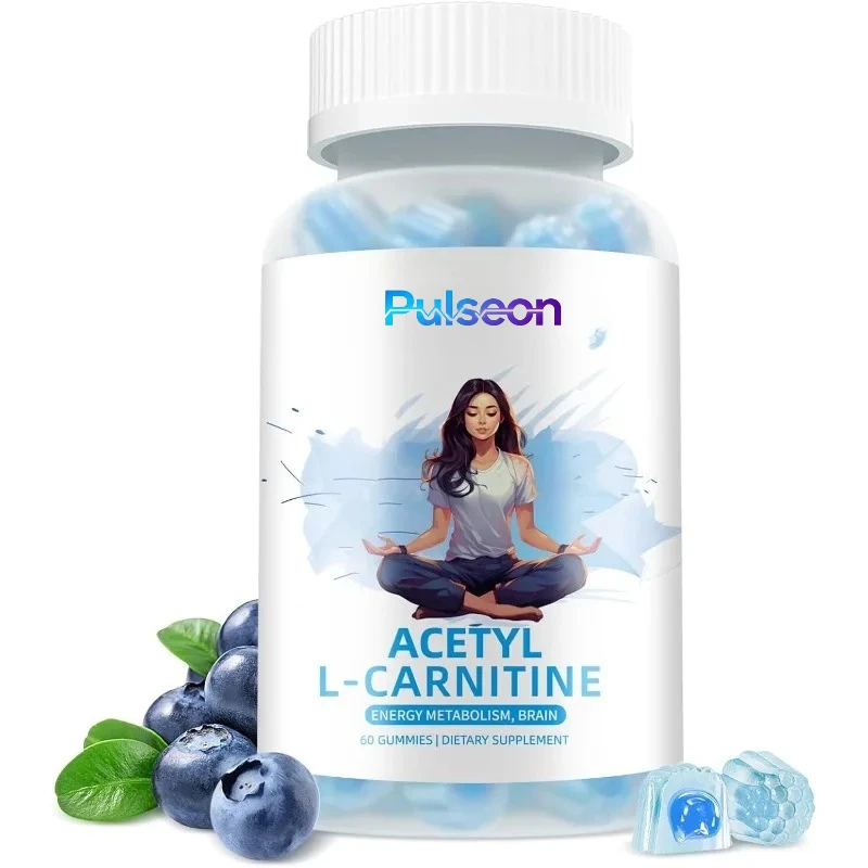 Acetyl-L-carnitine Gummies - for Muscle Endurance, Brain Health, Energy Metabolism - Non GMO for Vegetarians