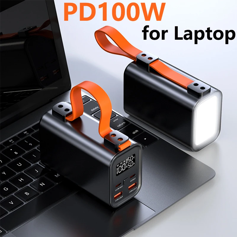 

JayoWade Новый Power Bank 30000 мАч Тип C PD 100 Вт Быстрая зарядка для IPhone 16 Huawei Xiaomi Samsung Powerbank для ноутбука Кемпинговый светильник