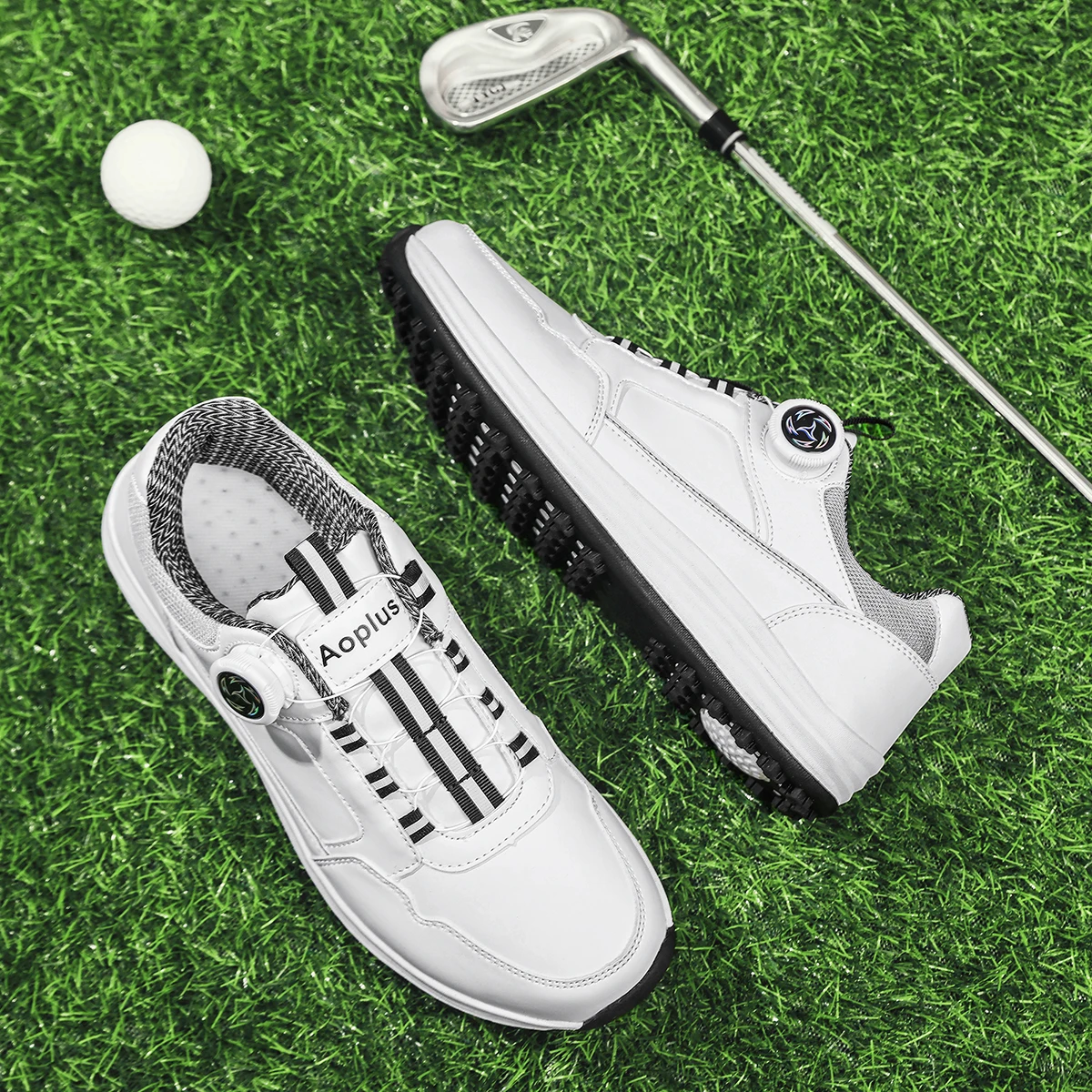 Unisex-Golfschuhe ohne Spikes, wasserdicht, rutschfeste Gummisohle, atmungsaktive, gepolsterte Sneaker für Golfplatz- und Outdoor-Training – Detail 10