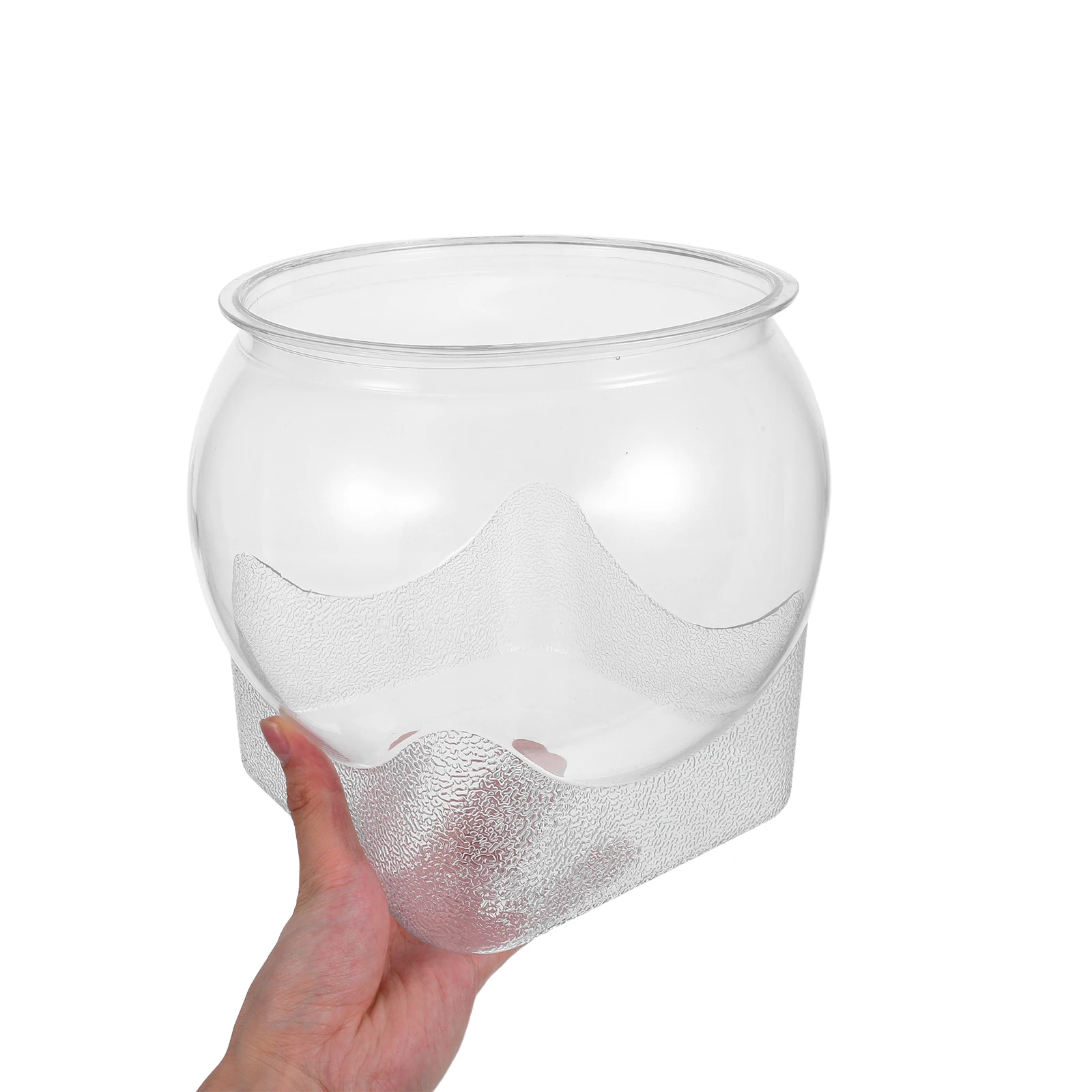 

Desktop Ecological Fish Tank Bowl Betta Aquarium Decorative Round Plastic Bubble Clear Mini Unbreakable Transparent Small