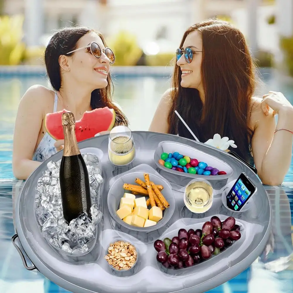 Cup Holder Tray Ultimate Poolside Beverage Organizer Eco-friendly Spacious Floating Drink Holder for Hot Tubs Pools Waterproof