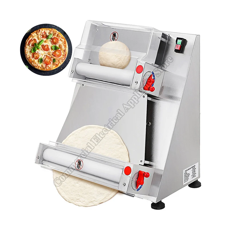 Elektrische Pizza Formmaschine Kommerzielle Edelstahl Bäckerei Brot Teig Ehemalige Roller Blatt Pressen Kuchen Maker