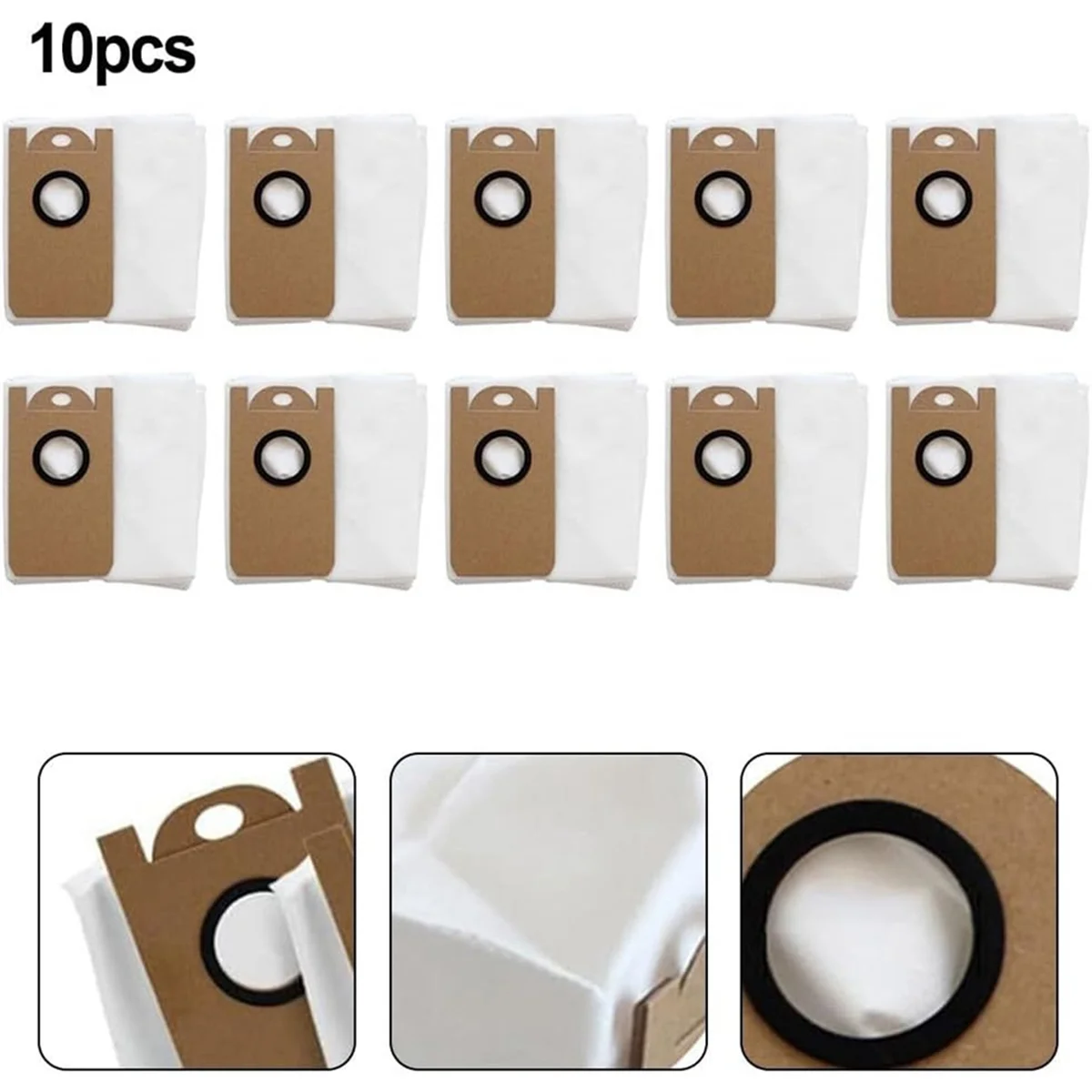 أكياس غبار المكنسة الكهربائية A01M لـ Laresar L6 Pro لـ Airrobo T10 + أكياس القمامة الغبارية ملحقات استبدال المجمع