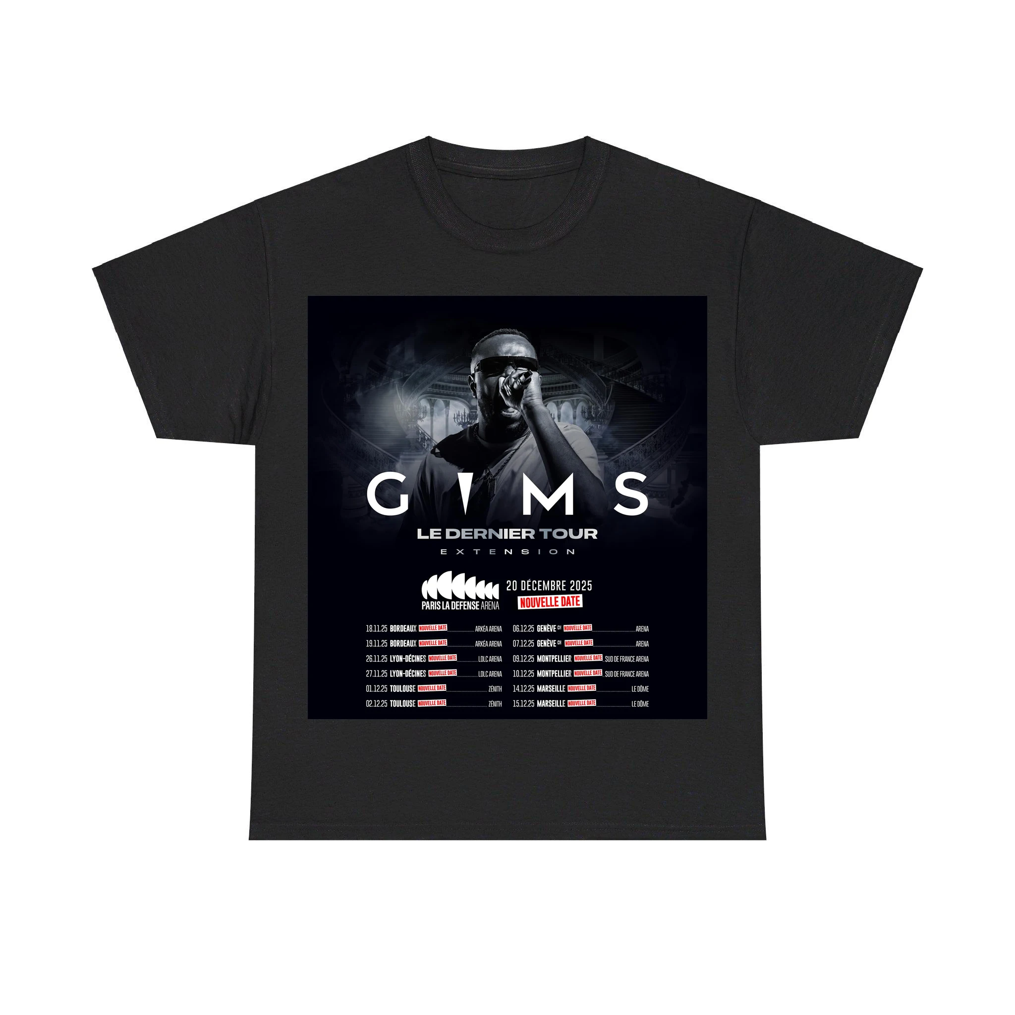 Camiseta de verano GIMS para hombre, camisetas gráficas, ropa para hombre, camisetas de algodón para hombre, nuevas camisas y camiseta Y2K de gran tamaño alto