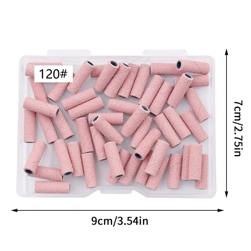 1 doos Nail Mini Schuren Ring Band 3 MM Elektrische Manicure Nail Boor 120/150/180/240 Grit Gel Nagellak Verwijderen Manicure Tool