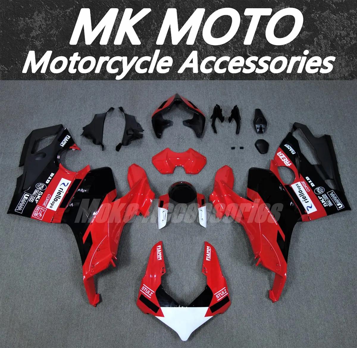 

Moke moto Fairings Kit Fit For Panigale v4s v4r 2020 2021 Bodywork Set 20 21 Abs High Quality Injection Black Red White New