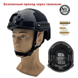 Fast PE NIJ IIIA High Shear Ballistic Helmet, XP Shear Tactical Helmet, Dial with Green Bulletproof Helmet