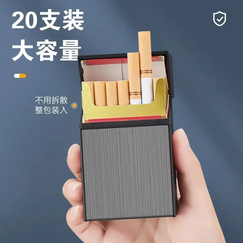 fine smoke thick smoke Rechargeable Cigarette Case with Integrated Lighter There Are Fine and Rough Smoke 20 Cigarette Cases USB