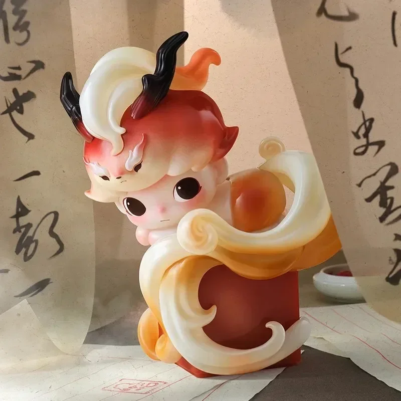 POP MART DIMOO Seria Stories in the Cup Blind Box Zabawki Kawaii Anime Figurki Akcji Caixa Caja Niespodzianka Mystery Box Lalki dla Dziewczyn