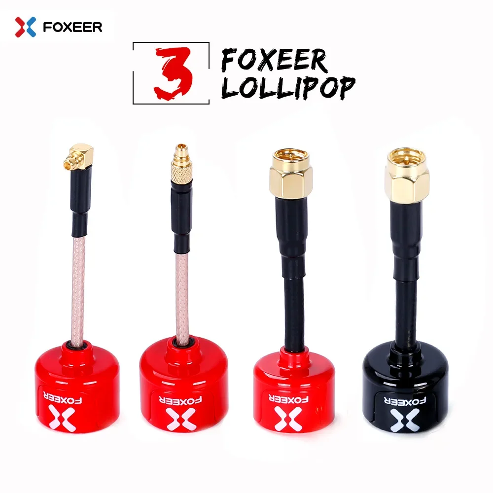 2pcs Foxeer Lollipop 3 Antenna 5.8G 2.3Dbi TX RX RHCP FPV SMA RPSMA UFL Straight/Angle MMCX FPV Antenna For FPV RC Drone Racer