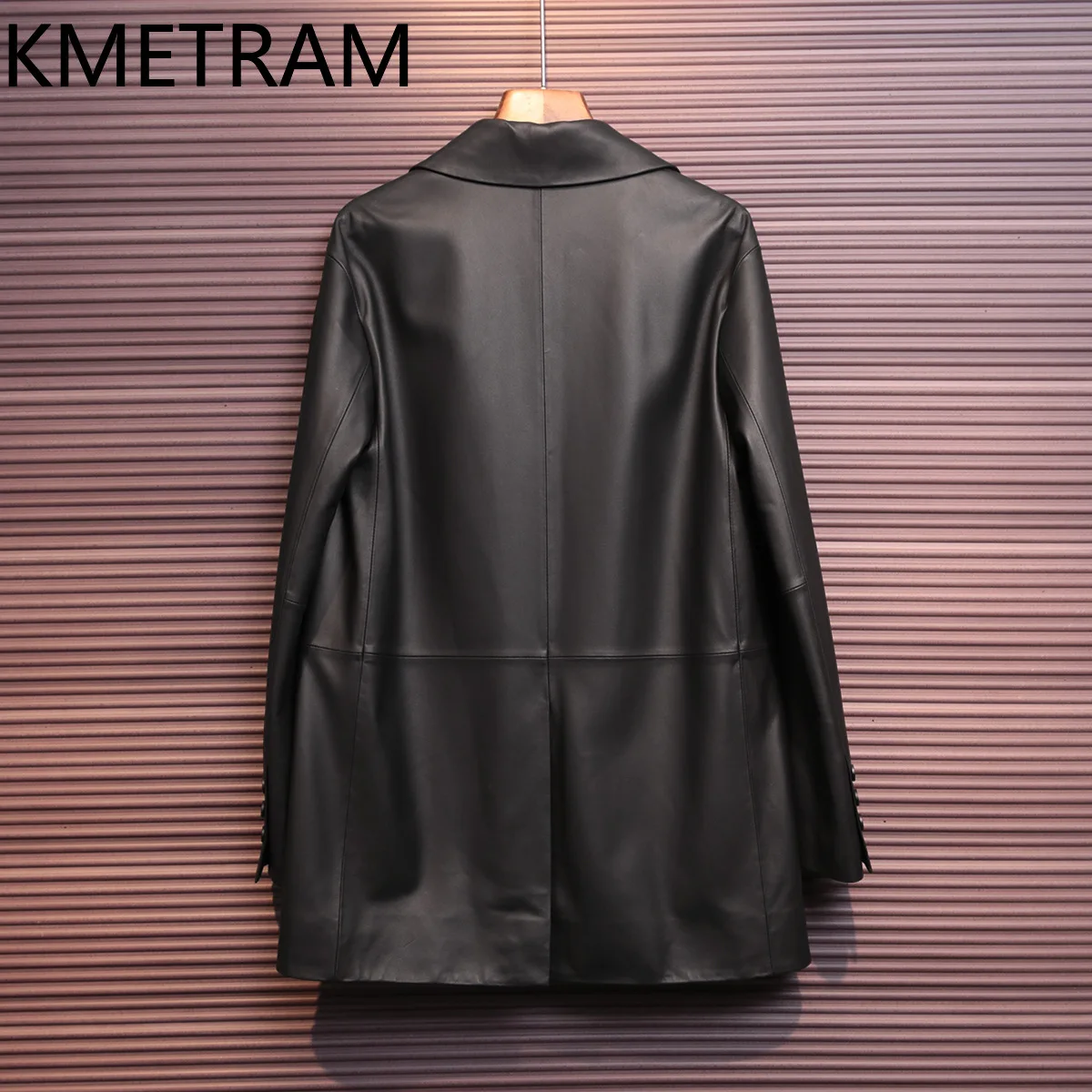 Giacca di pelle di pecora al 100% Donna Moda Nero di media lunghezza Giacche da abito in vera pelle Donna 2025 Autunno Abbigliamento donna Chaquetas